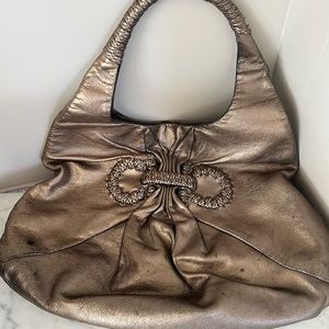 Salvatore Ferragamo Tote bag Ganchini Gold Woman unisex Authentic Used P554